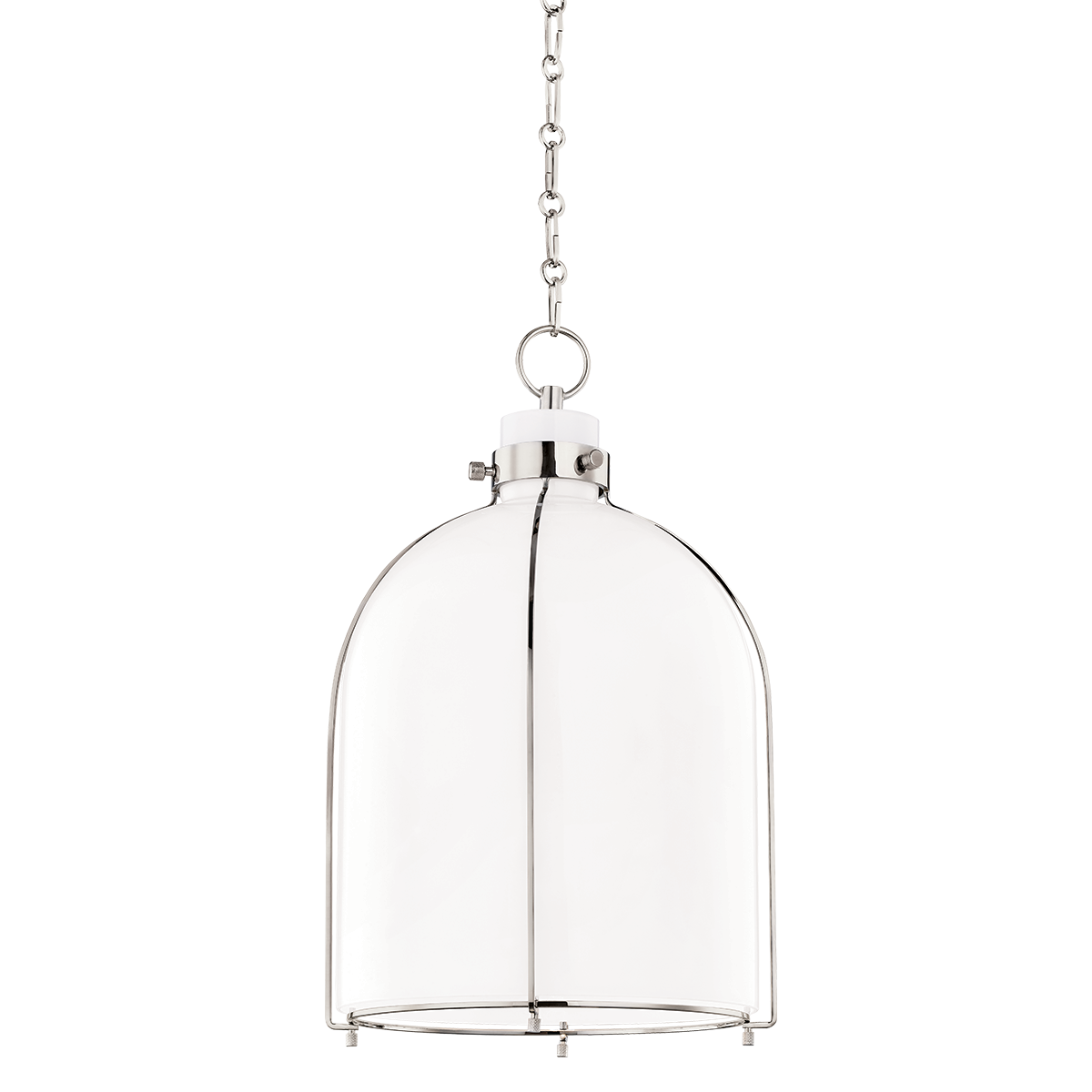 Eldridge Pendant with Polished Nickel Finish