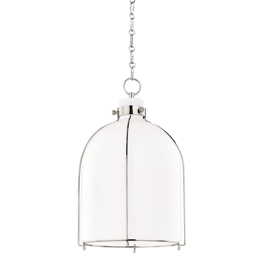 Eldridge Pendant with Polished Nickel Finish