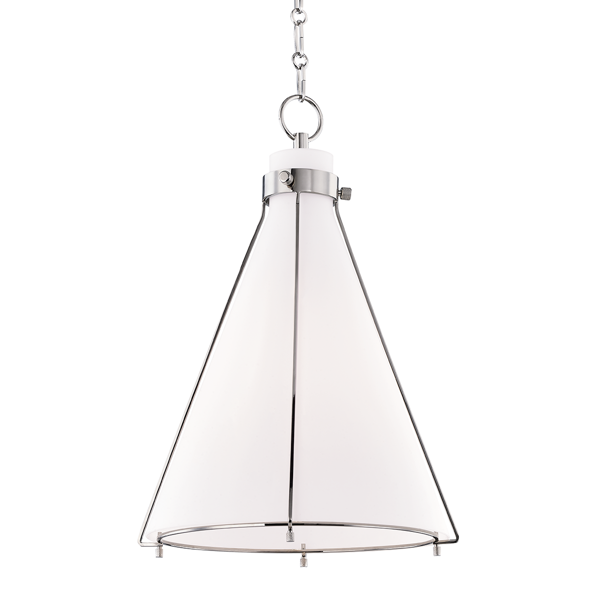 Eldridge Pendant with Polished Nickel Finish