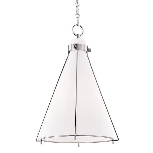 Eldridge Pendant with Polished Nickel Finish