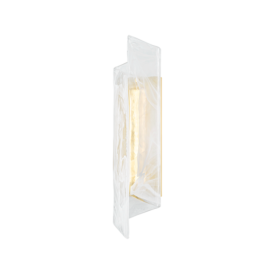 GREENVILLE Wall Sconce with Aged Brass Finish
