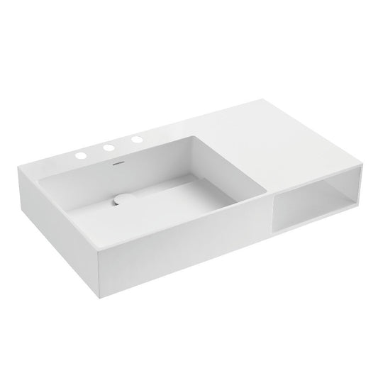 Modern 36.63 Inch Console Sink in White