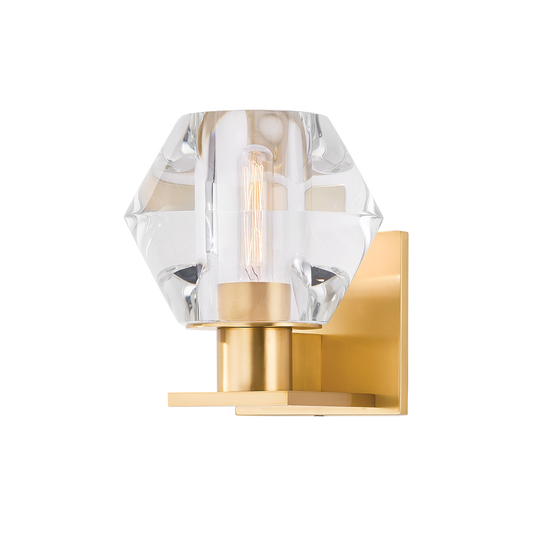 COOPERSTOWN Wall Sconce with Aged Brass Finish