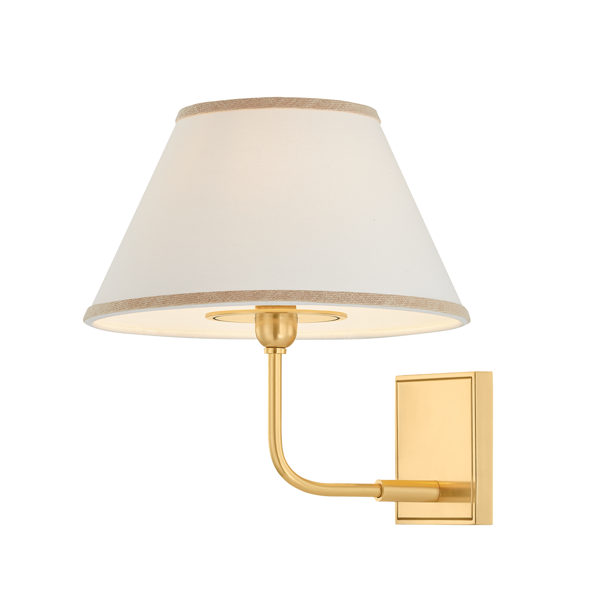 DURLAND Wall Sconce with AGED BRASS Finish