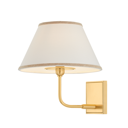 DURLAND Wall Sconce with AGED BRASS Finish