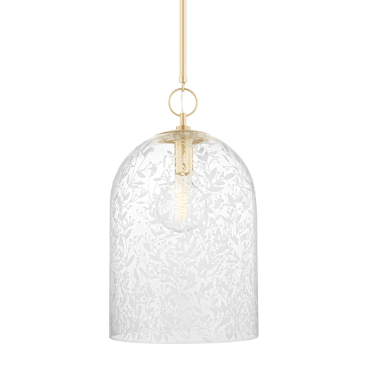 Belleville Pendant with Aged Brass Finish