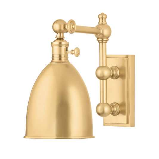 Roslyn Wall Sconce with Aged Brass Finish