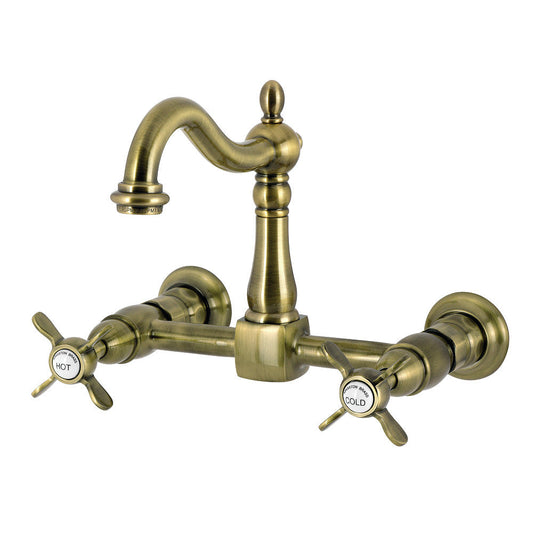 Essex Bridge Kitchen Faucet in Antique Brass