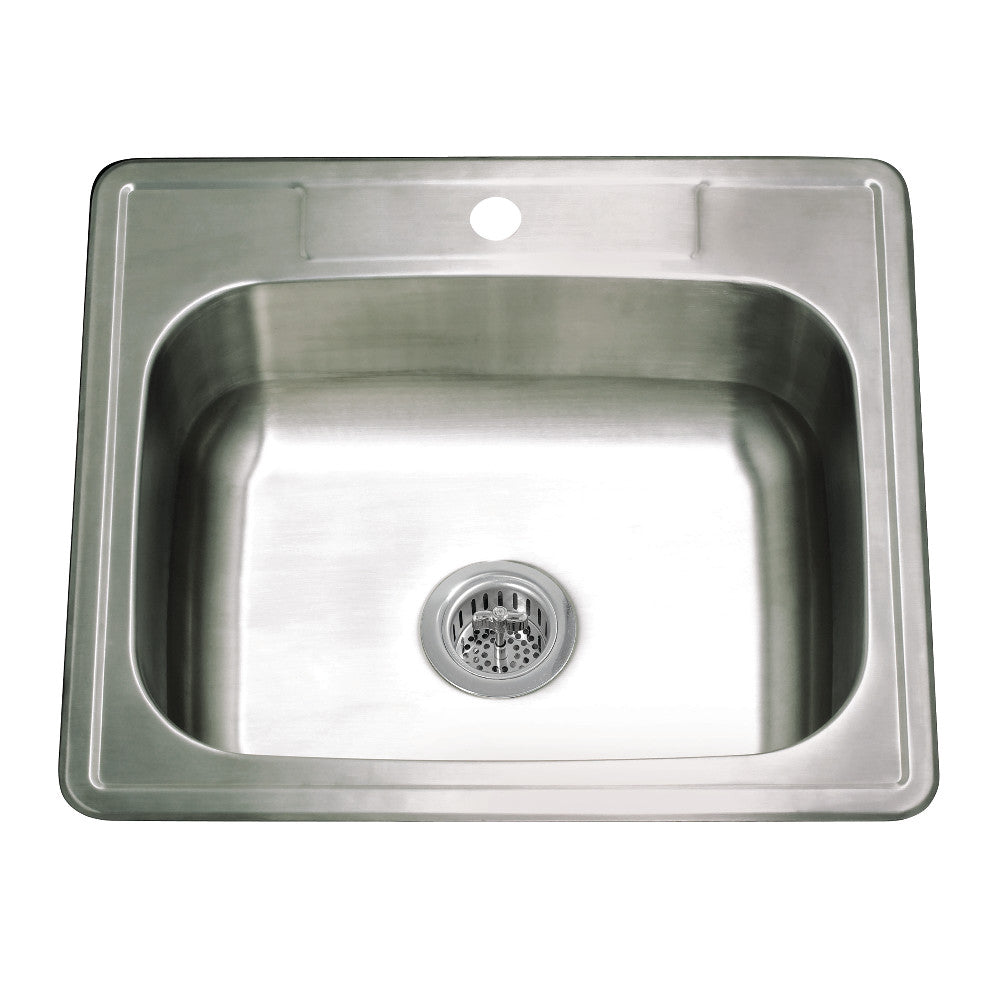 Studio 25 Inch Drop-In Kitchen Sink in Polished Chrome