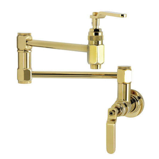 Whitaker Pot Filler Faucet in Polished Brass