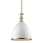 Viceroy Pendant with White/aged Brass Finish