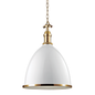 Viceroy Pendant with White/aged Brass Finish