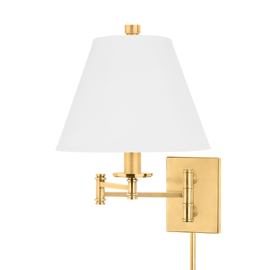 Claremont Wall Sconce with Aged Brass Finish