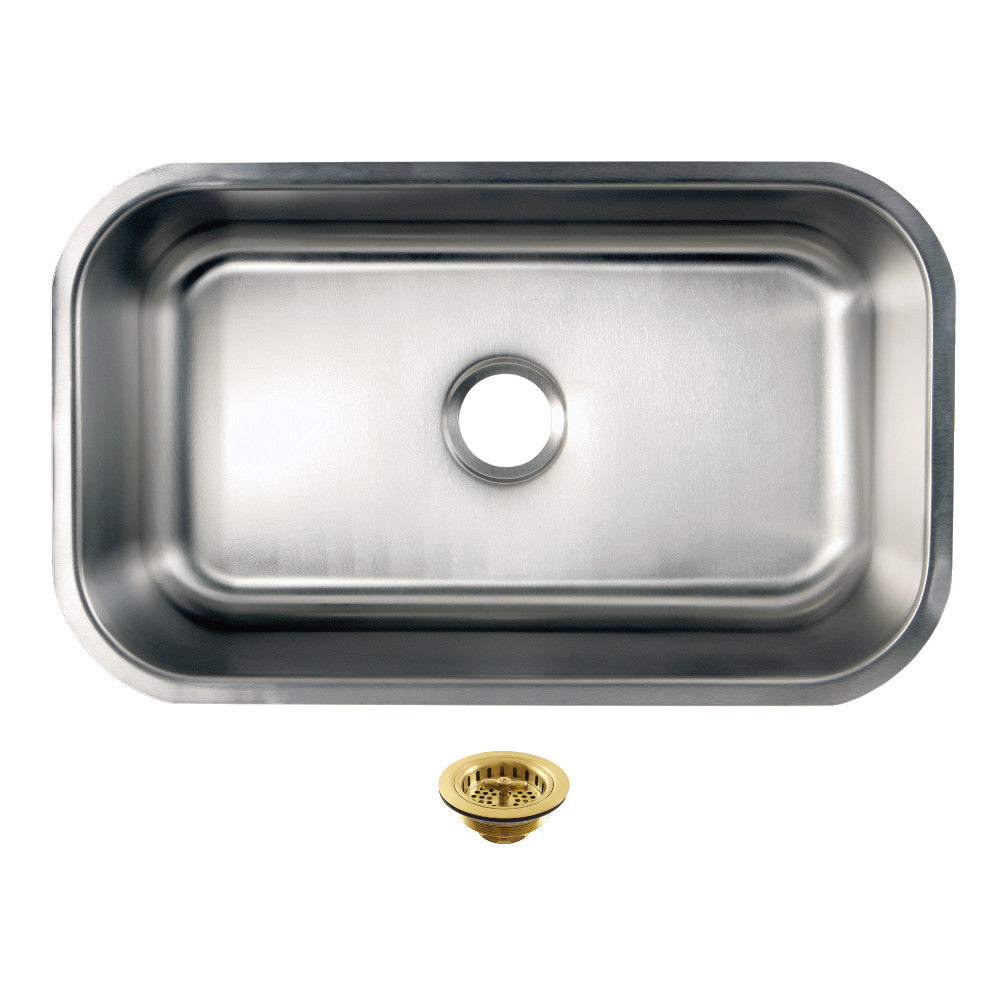 Loft 30 Inch Undermount Kitchen Sink in Brushed Brass