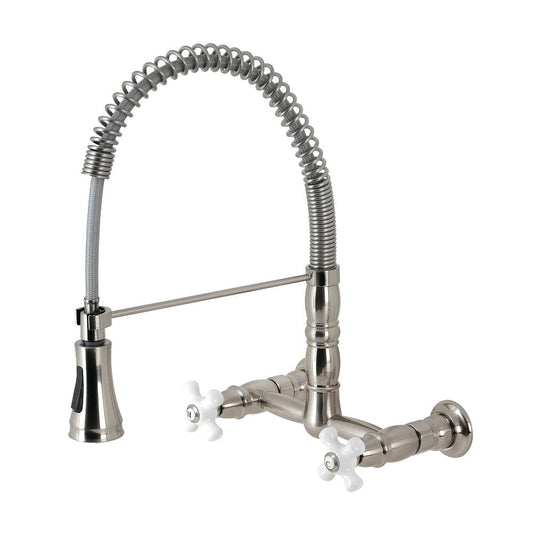 Heritage Pre-Rinse Kitchen Faucet in Brushed Nickel