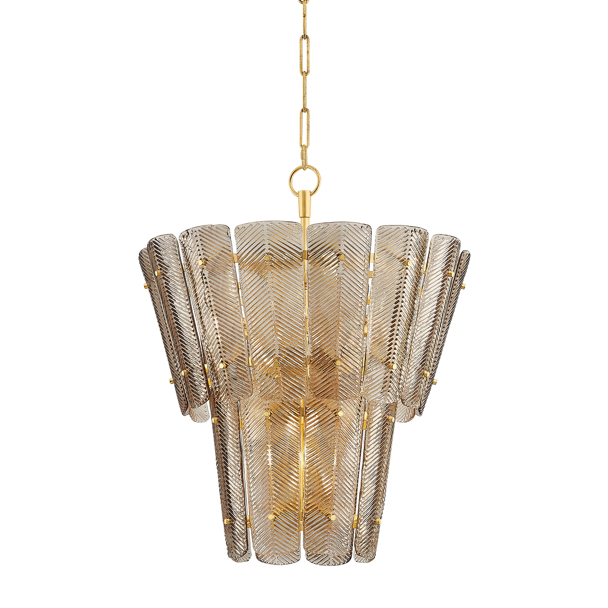 CASSIAN Chandelier with Vintage Gold Leaf Finish