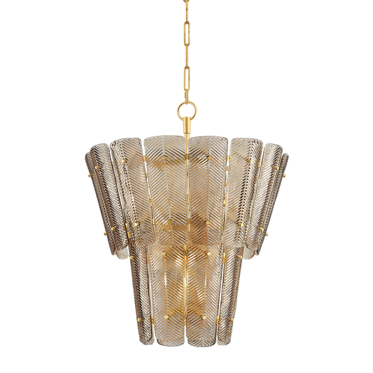 CASSIAN Chandelier with Vintage Gold Leaf Finish