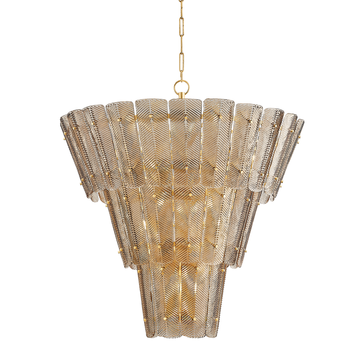CASSIAN Chandelier with Vintage Gold Leaf Finish