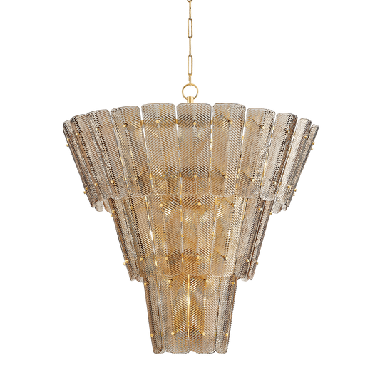 CASSIAN Chandelier with Vintage Gold Leaf Finish