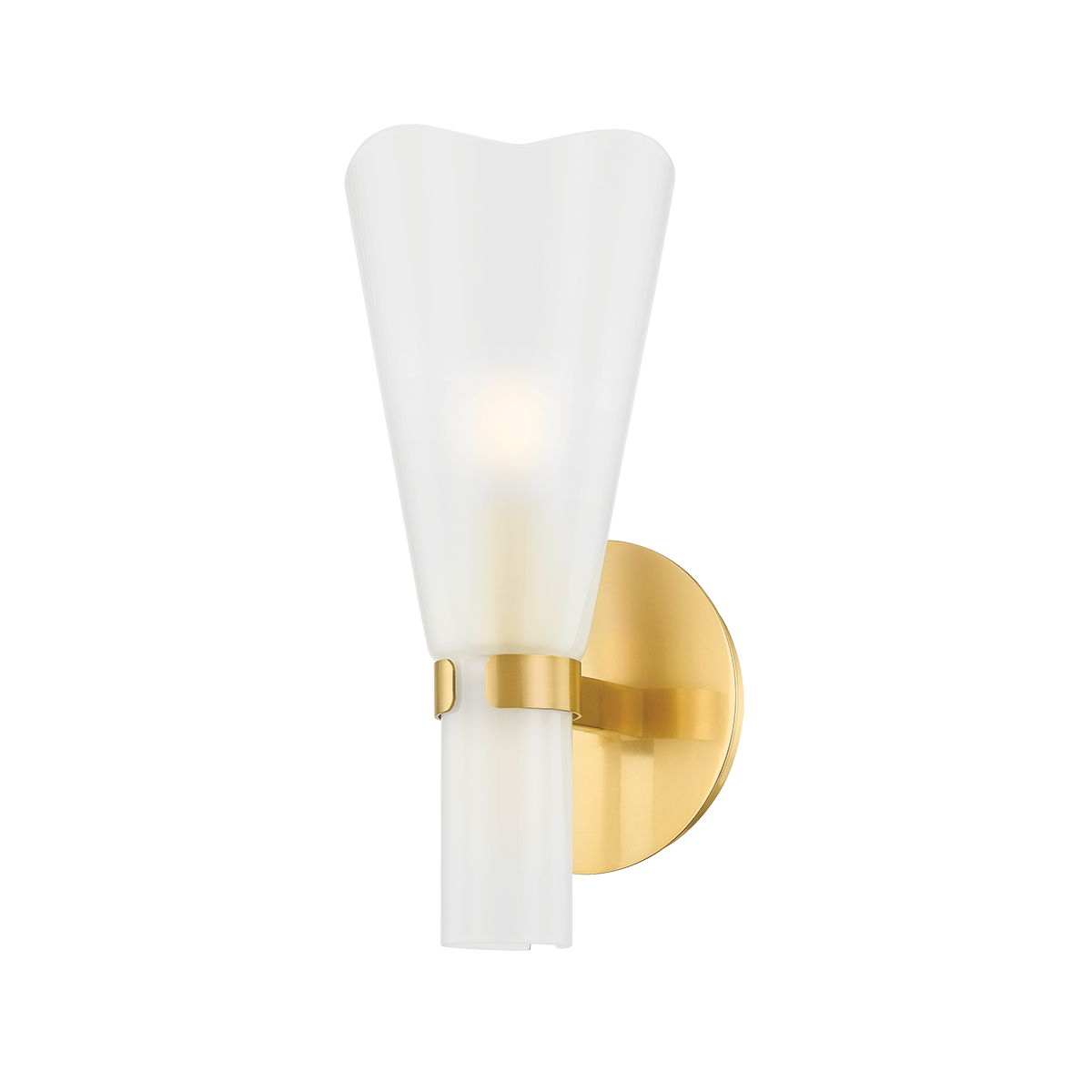 PINE ISLAND Wall Sconce with Aged Brass Finish