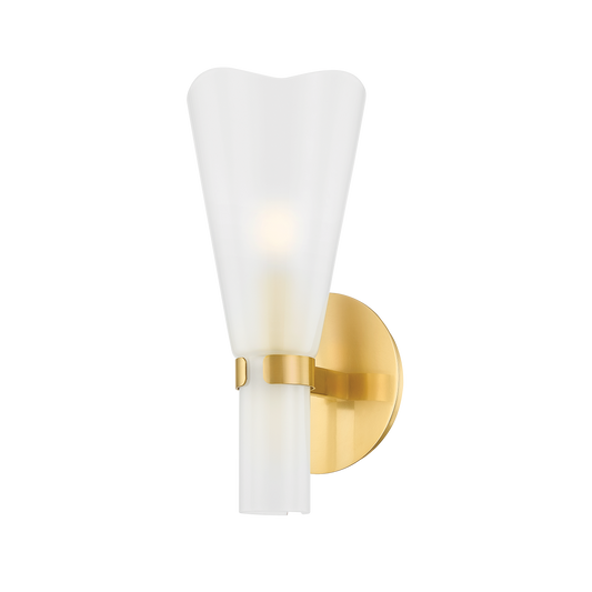 PINE ISLAND Wall Sconce with Aged Brass Finish