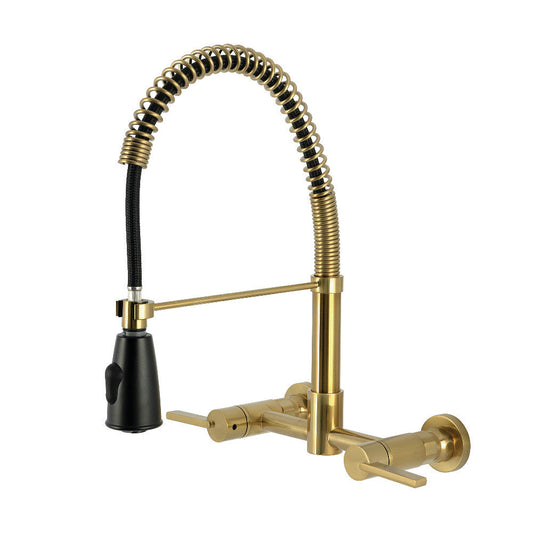 Continental Pre-Rinse Kitchen Faucet in Brushed Brass