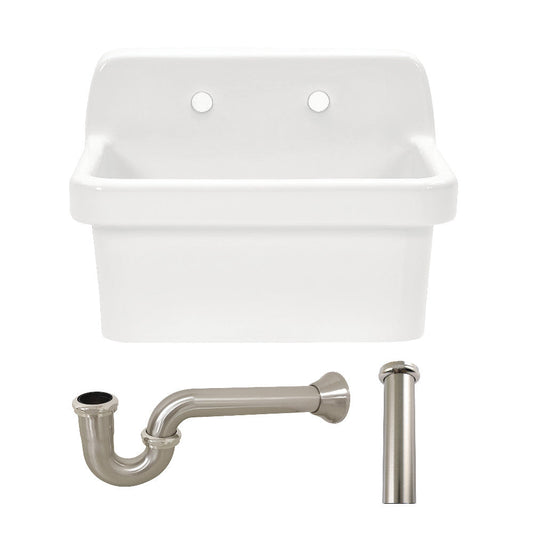 Doriteal 24 Inch Wall Mount Kitchen Sink in White