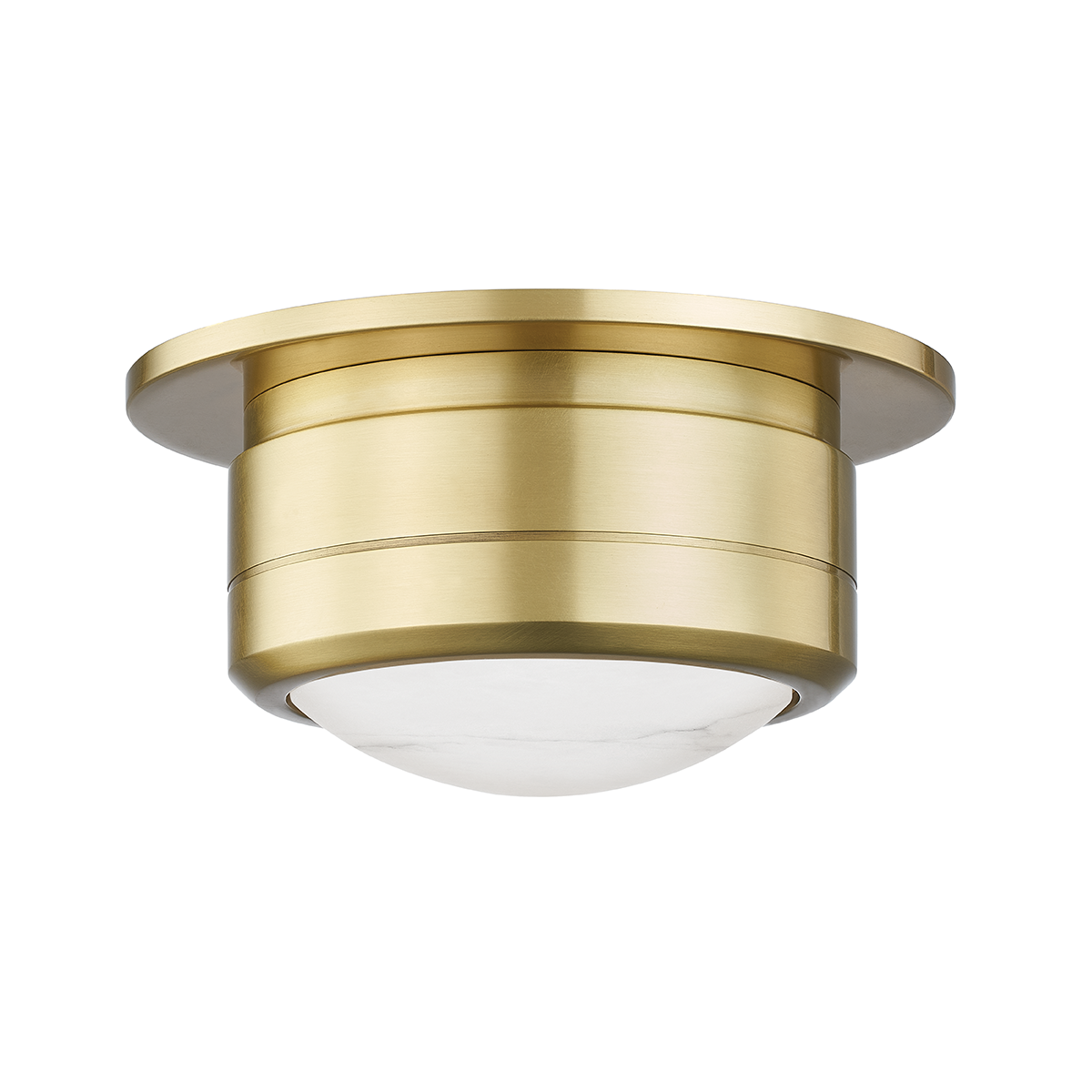 Greenport Flush Mount with Aged Brass Finish