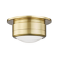 Greenport Flush Mount with Aged Brass Finish
