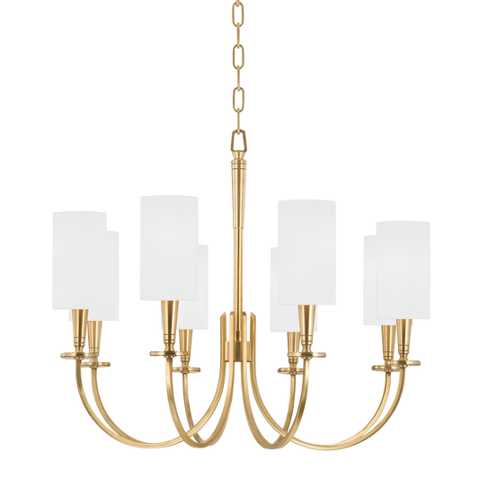 Mason Chandelier with Aged Brass Finish
