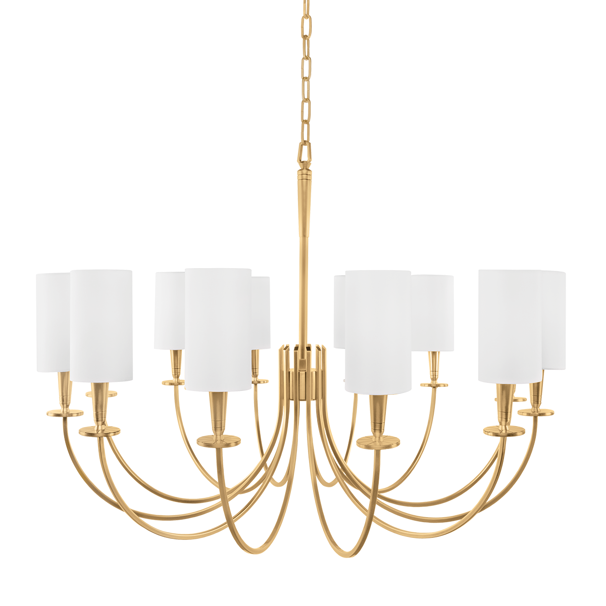 Mason Chandelier with Aged Brass Finish