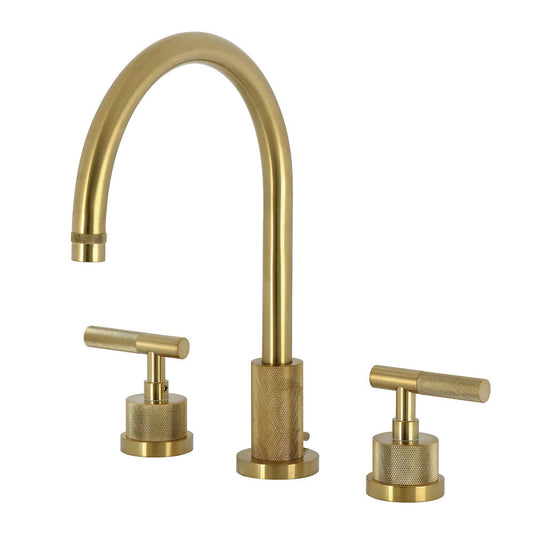 Convergent Widespread Bathroom Faucet in Brushed Brass
