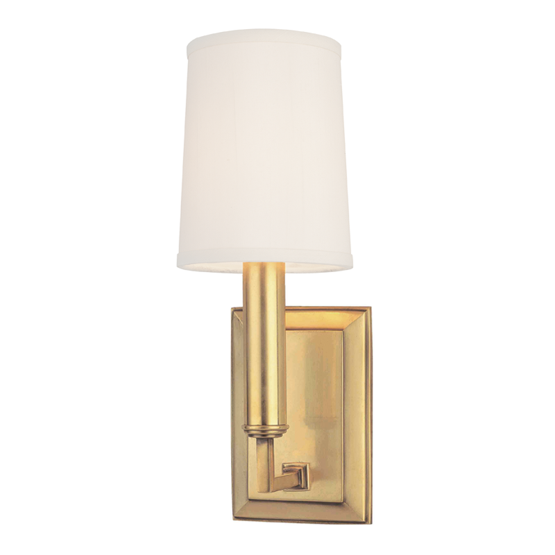 Clinton Wall Sconce with Aged Brass Finish