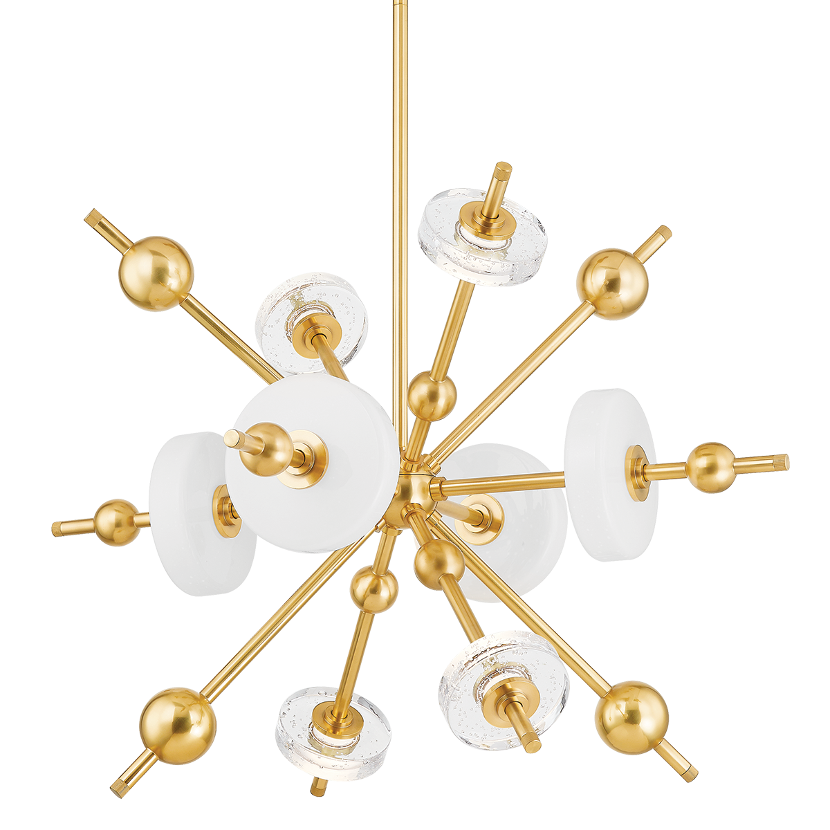 MAYNARD CHANDELIER with AGED BRASS Finish