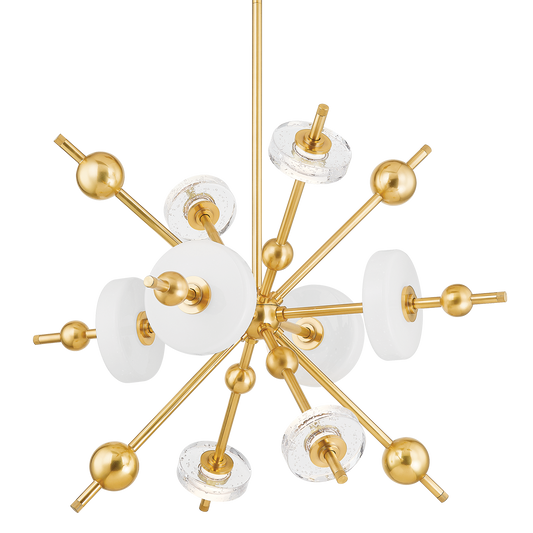 MAYNARD CHANDELIER with AGED BRASS Finish