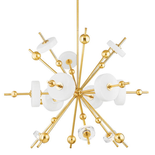 MAYNARD CHANDELIER with AGED BRASS Finish