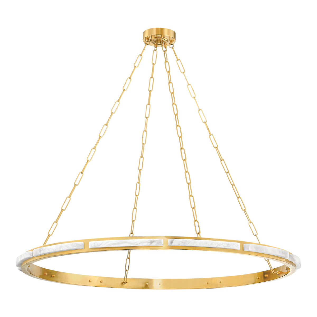 WINGATE Chandelier with Aged Brass Finish