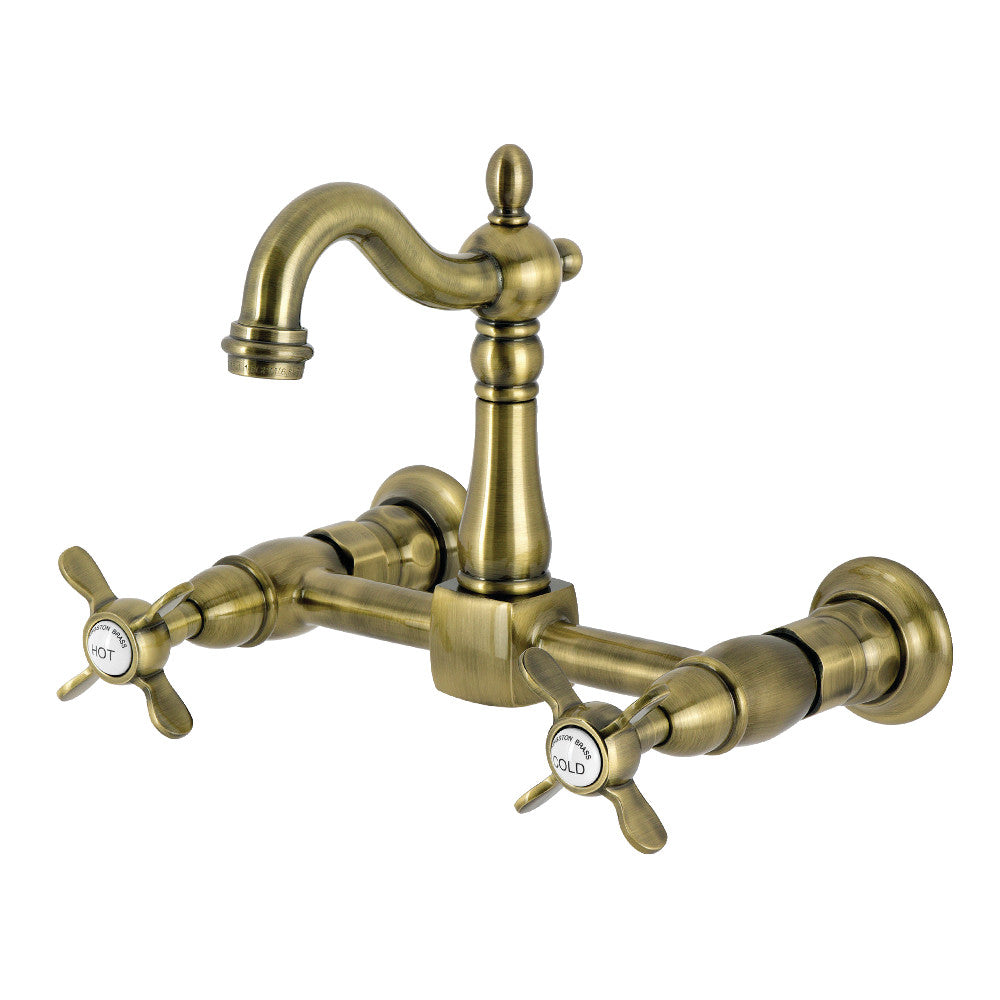 Essex Bridge Kitchen Faucet in Antique Brass