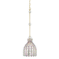 Floral Park Pendant with Aged Brass Finish