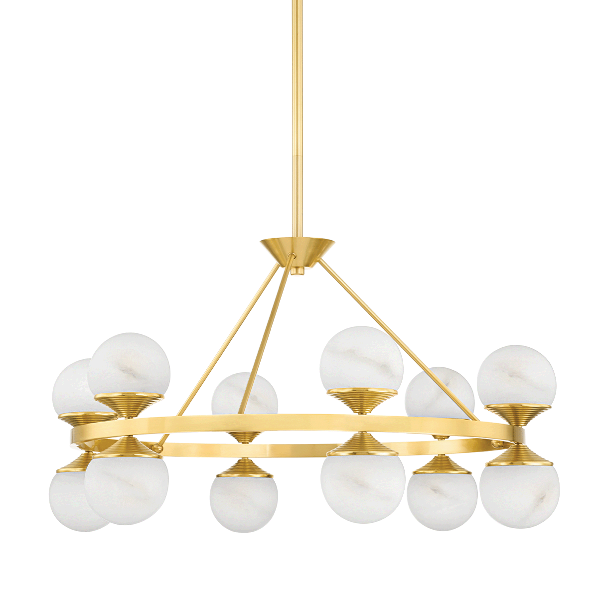Grafton Chandelier with Aged Brass Finish
