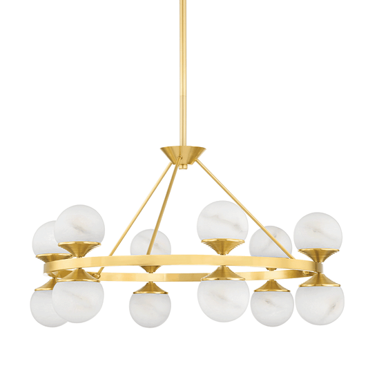 Grafton Chandelier with Aged Brass Finish