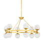 Grafton Chandelier with Aged Brass Finish