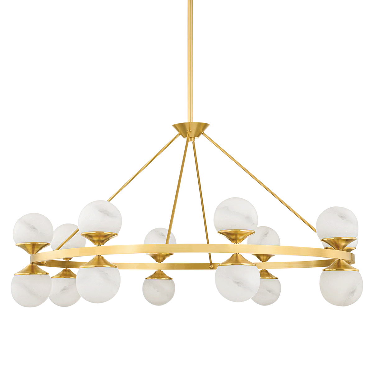 Grafton Chandelier with Aged Brass Finish