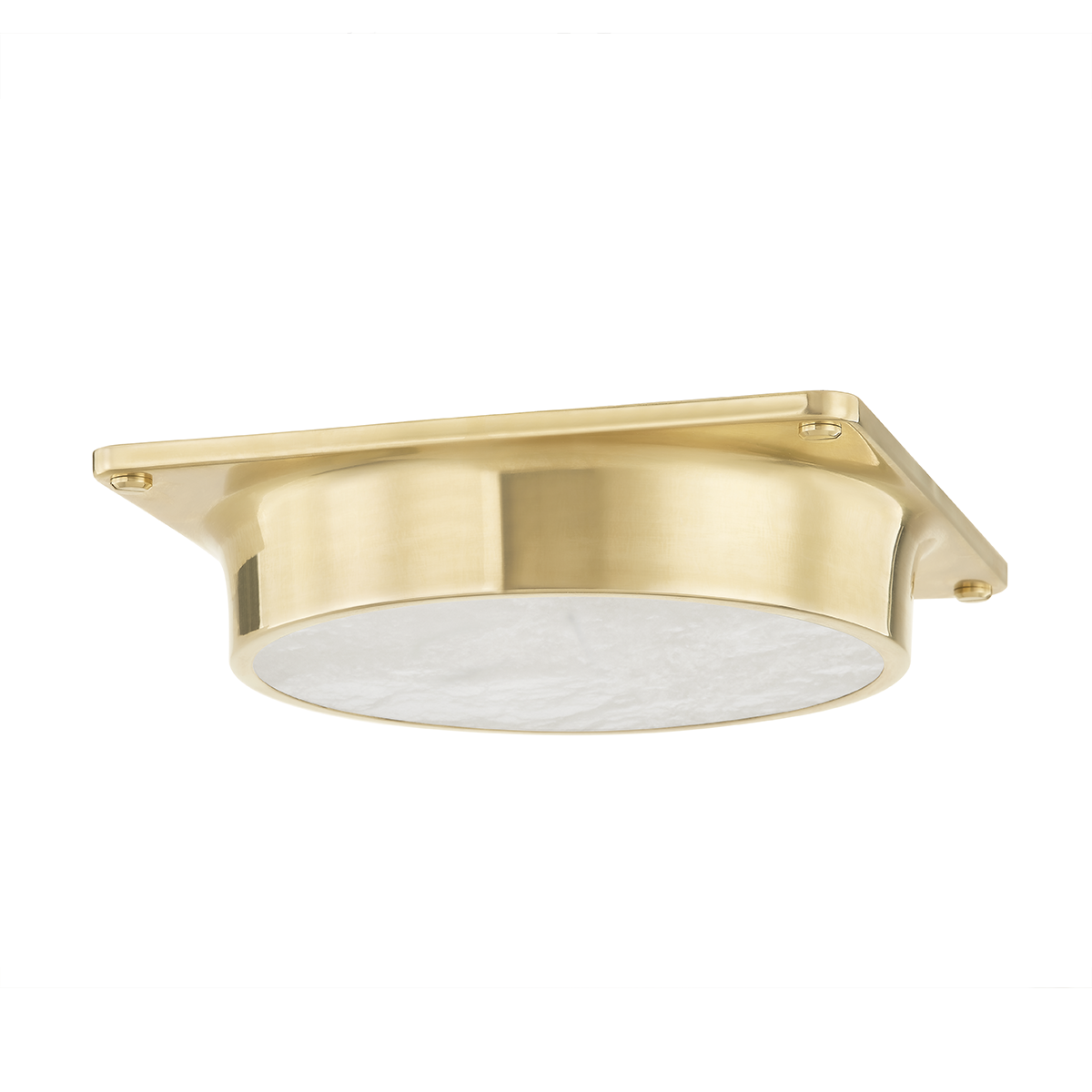 Greenwich Flush Mount with Aged Brass Finish