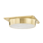 Greenwich Flush Mount with Aged Brass Finish