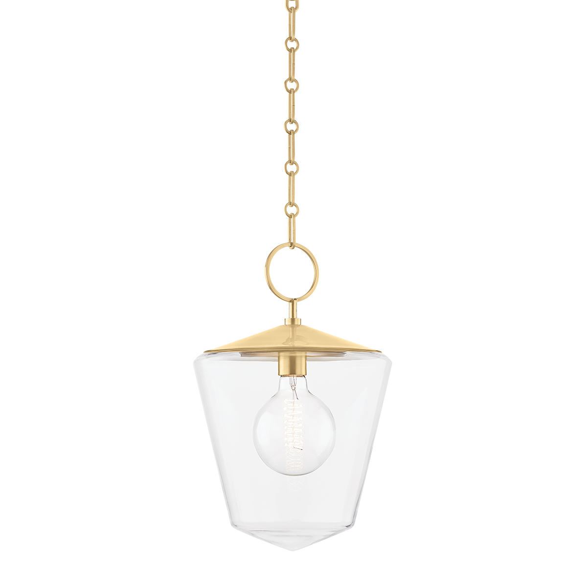 Greene Pendant with Aged Brass Finish