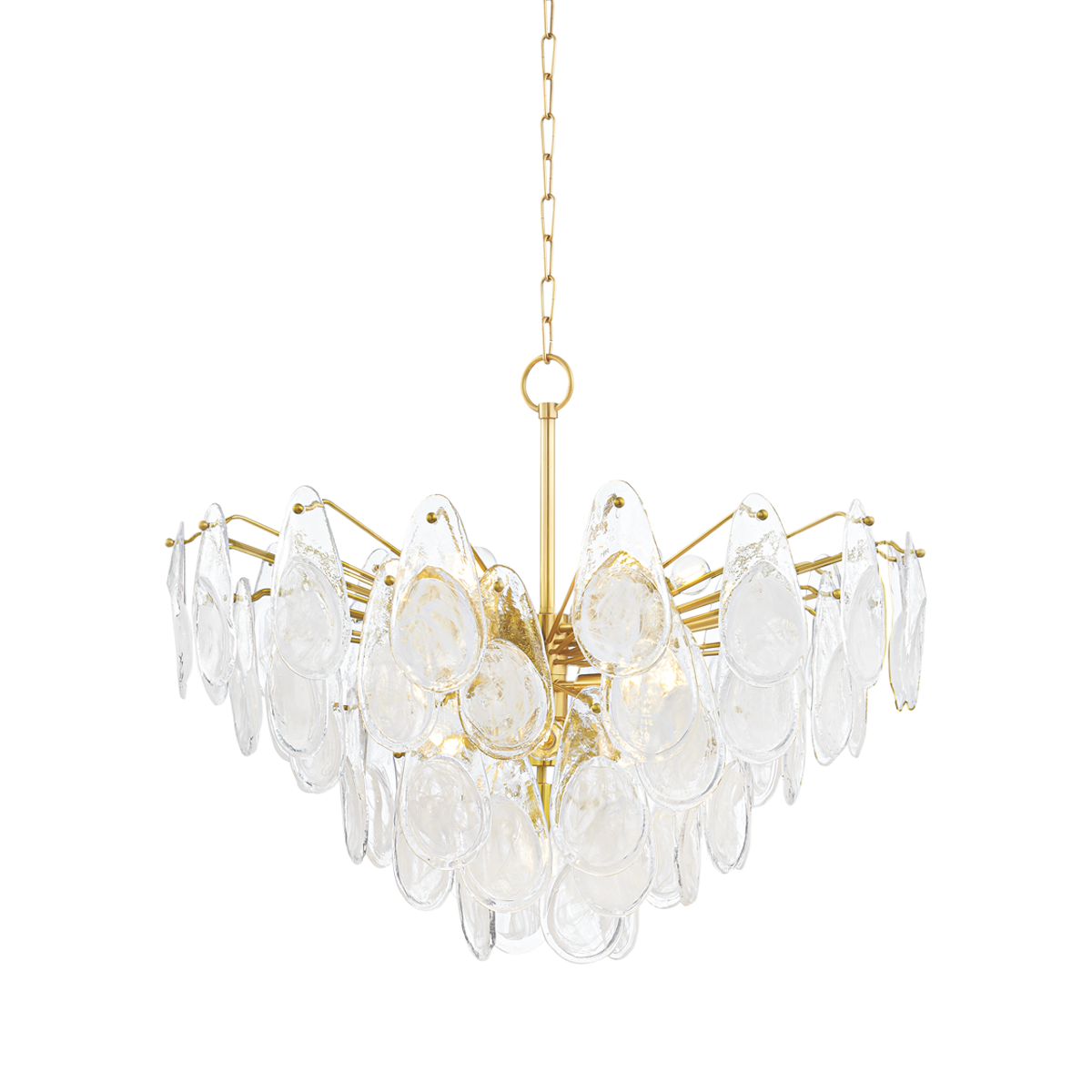 DARCIA Chandelier with Aged Brass Finish