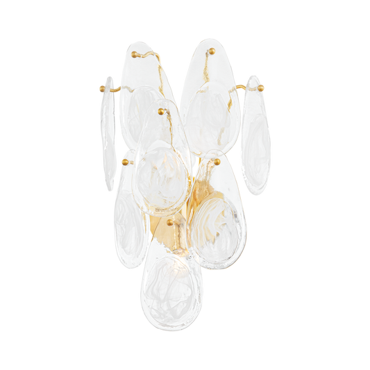 DARCIA Wall Sconce with Aged Brass Finish