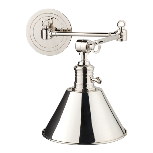 Garden City Wall Sconce with Polished Nickel Finish