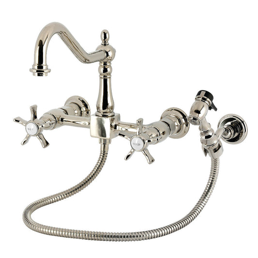 Hamilton Wall Mount Kitchen Faucet in Polished Nickel